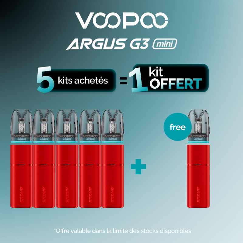 Pack Offre - Kit Pod Argus G3 Mini 1350mAh - Voopoo 5+1
