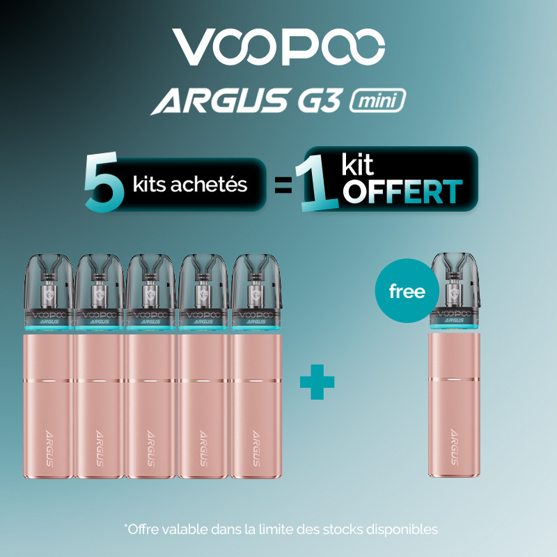 Pack Offre - Kit Pod Argus G3 Mini 1350mAh - Voopoo 5+1