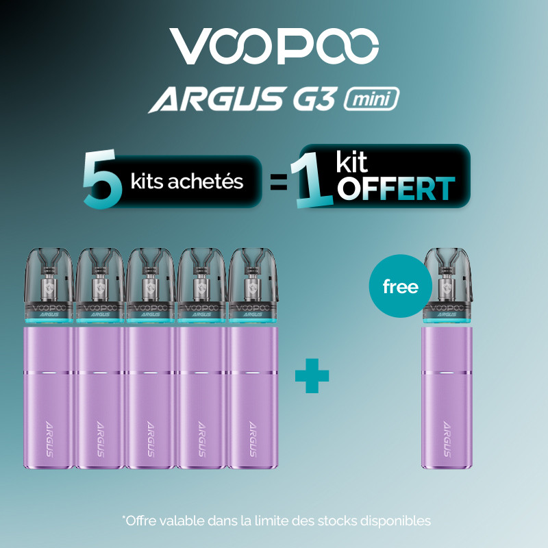 Pack Offre - Kit Pod Argus G3 Mini 1350mAh - Voopoo 5+1