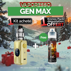 Pack Offre - Kit Gen Max 220w avec iTank T - Vaporesso 1+1 Kronos 50ml