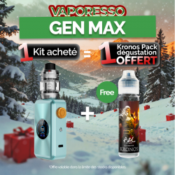 Pack Offre - Kit Gen Max 220w avec iTank T - Vaporesso 1+1 Kronos 50ml