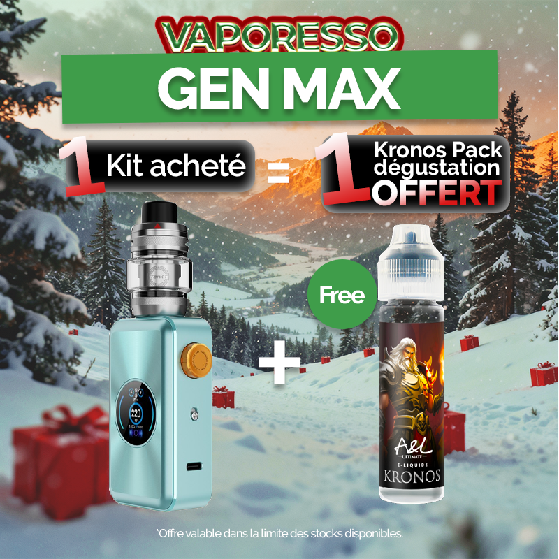 Pack Offre - Kit Gen Max 220w avec iTank T - Vaporesso 1+1 Kronos 50ml