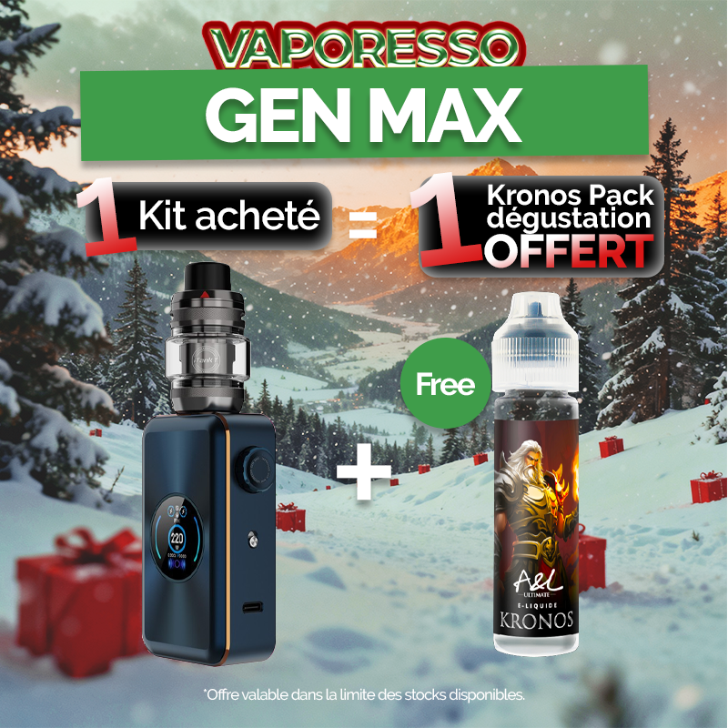 Pack Offre - Kit Gen Max 220w avec iTank T - Vaporesso 1+1 Kronos 50ml