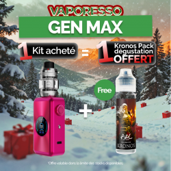 Pack Offre - Kit Gen Max 220w avec iTank T - Vaporesso 1+1 Kronos 50ml