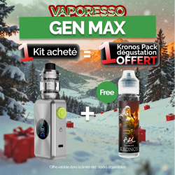 Pack Offre - Kit Gen Max 220w avec iTank T - Vaporesso 1+1 Kronos 50ml