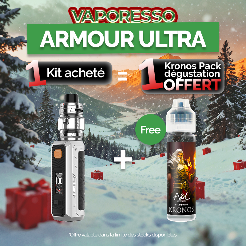 Pack Offre - Kit Armour Ultra 100w avec iTank T Dual Mesh 6ml - Vaporesso 1+1 Kronos 50ml