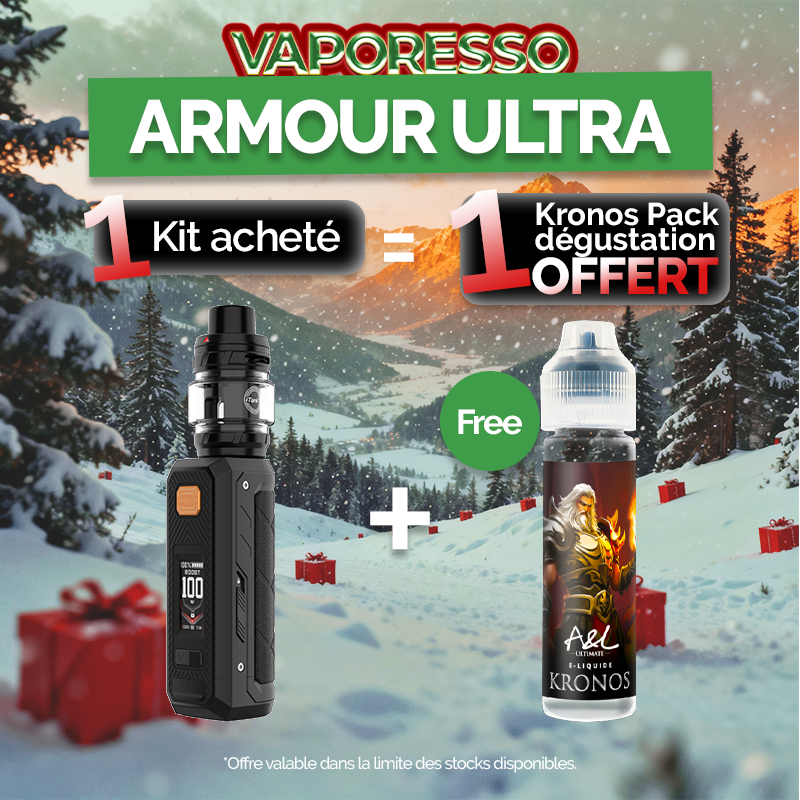 Pack Offre - Kit Armour Ultra 100w avec iTank T Dual Mesh 6ml - Vaporesso 1+1 Kronos 50ml