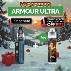Pack Offre - Kit Armour Ultra 100w avec iTank T Dual Mesh 6ml - Vaporesso 1+1 Kronos 50ml