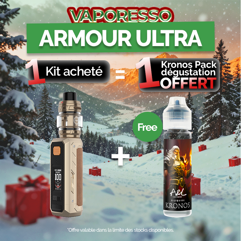 Pack Offre - Kit Armour Ultra 100w avec iTank T Dual Mesh 6ml - Vaporesso 1+1 Kronos 50ml