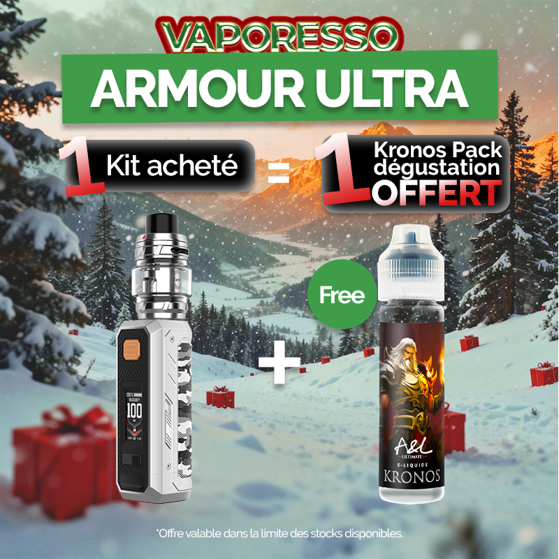 Pack Offre - Kit Armour Ultra 100w avec iTank T Dual Mesh 6ml - Vaporesso 1+1 Kronos 50ml