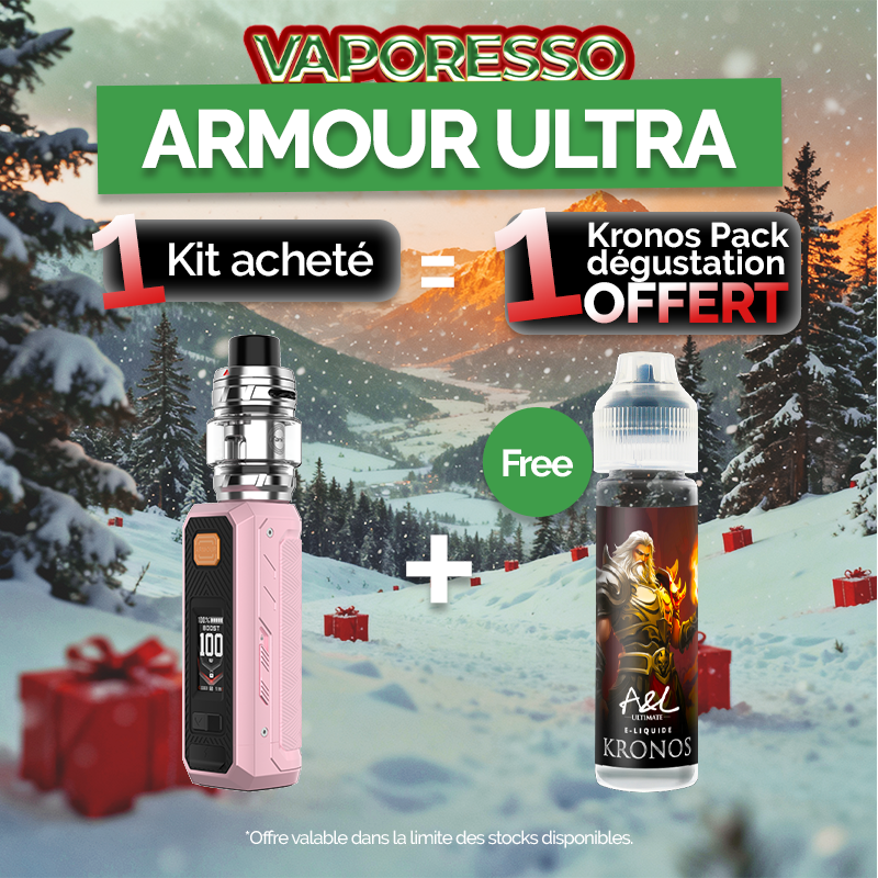 Pack Offre - Kit Armour Ultra 100w avec iTank T Dual Mesh 6ml - Vaporesso 1+1 Kronos 50ml