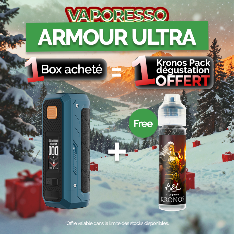 Pack Offre - Box Armour Ultra 100w - Vaporesso 1+1 Kronos 50ml