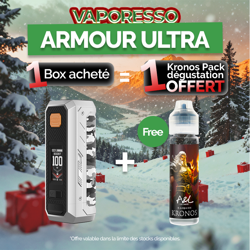 Pack Offre - Box Armour Ultra 100w - Vaporesso 1+1 Kronos 50ml
