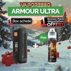 Pack Offre - Box Armour Ultra 100w - Vaporesso 1+1 Kronos 50ml
