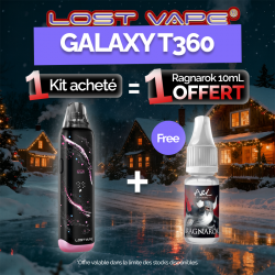 Pack Offre - Kit Pod Galaxy T360 1200mAh - Lost Vape 1+1 Ragnarok 10ml