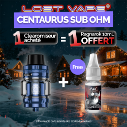 Pack Offre - Clearomiseur Centaurus Sub Ohm 5ml - Lost Vape 1+1 Ragnarok 10ml