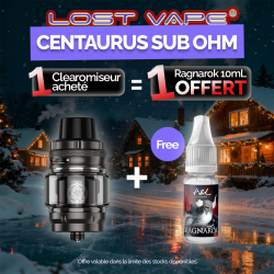 Pack Offre - Clearomiseur Centaurus Sub Ohm 5ml - Lost Vape 1+1 Ragnarok 10ml