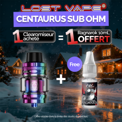 Pack Offre - Clearomiseur Centaurus Sub Ohm 5ml - Lost Vape 1+1 Ragnarok 10ml