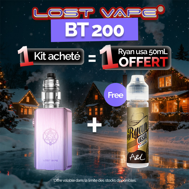 Pack Offre - Kit Centaurus BT200 avec Centaurus Sub Ohm V2 - Lost Vape 1+1 Ryan USA 50ml