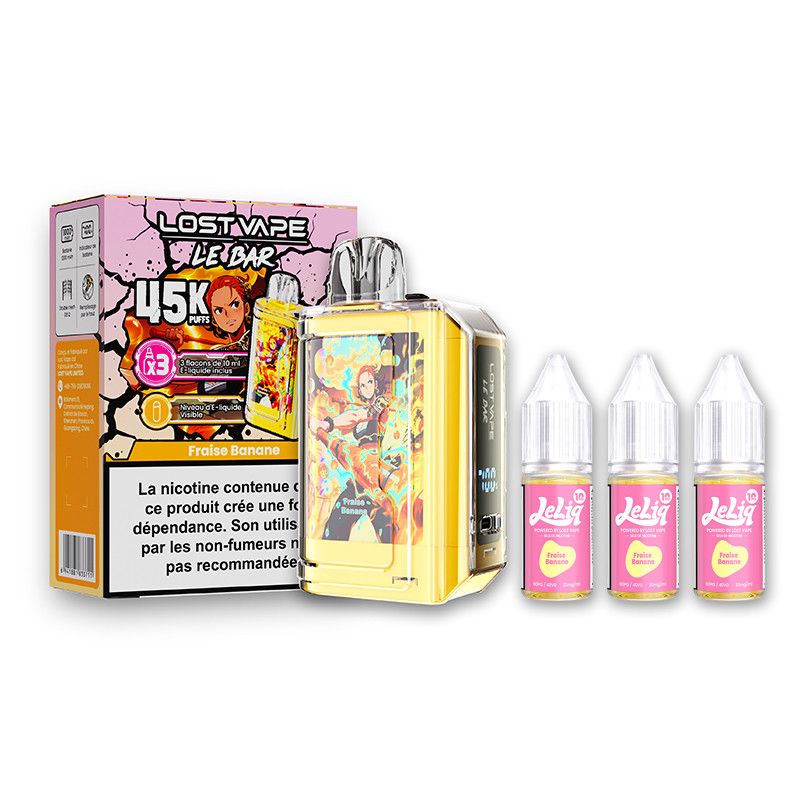 Puff Le Bar 45K Fraise Banane 1000mAh 32ml - Lost Vape