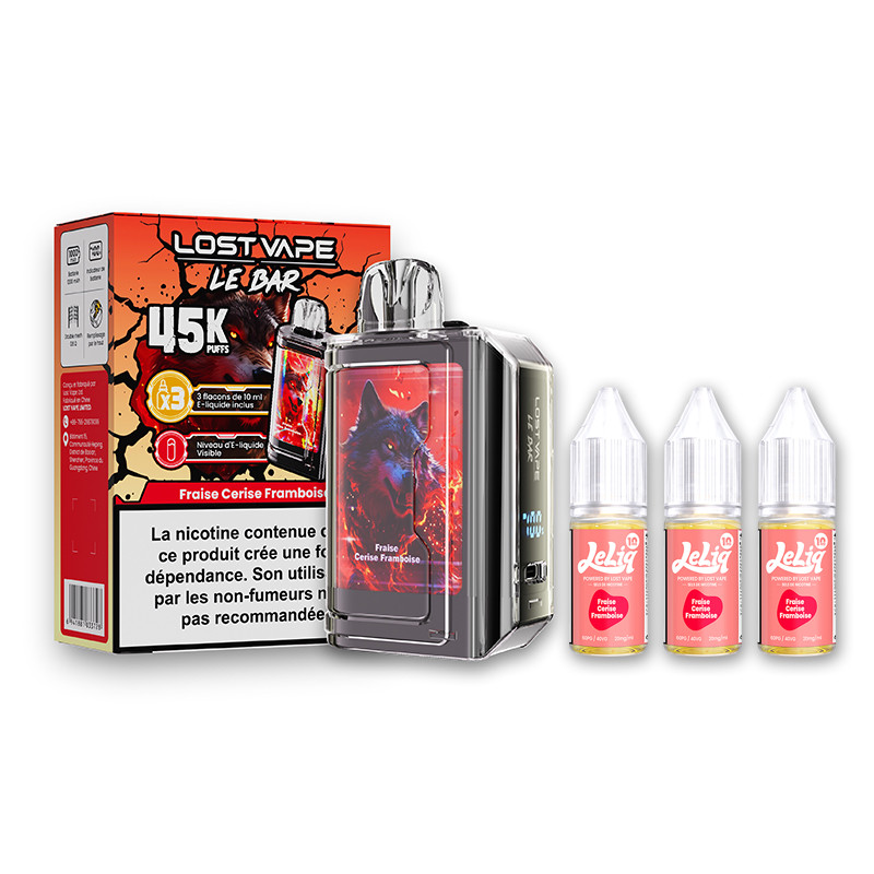 Puff Le Bar 45K Fraise Cerise Framboise 1000mAh 32ml - Lost Vape