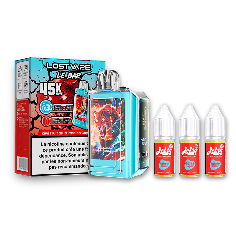 Puff Le Bar 45K Kiwi Fruit de la passion Goyave 1000mAh 32ml - Lost Vape
