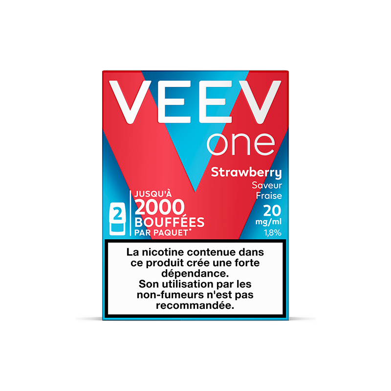 Paquet de 2 Pods pré-remplis Veev One Strawberry - Veev (pack de 5)
