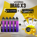 Pack Offre - Kit Pod Drag X3 - Voopoo 5+3pack PnP-x