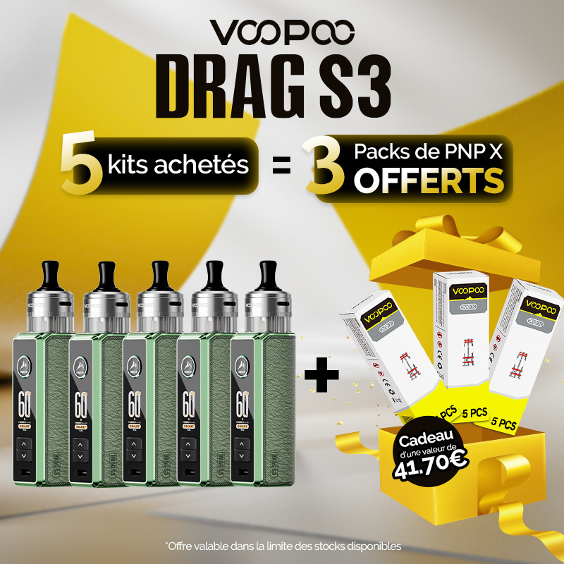 Pack Offre - Kit Pod Drag S3 - Voopoo 5+3 pack PnP-x
