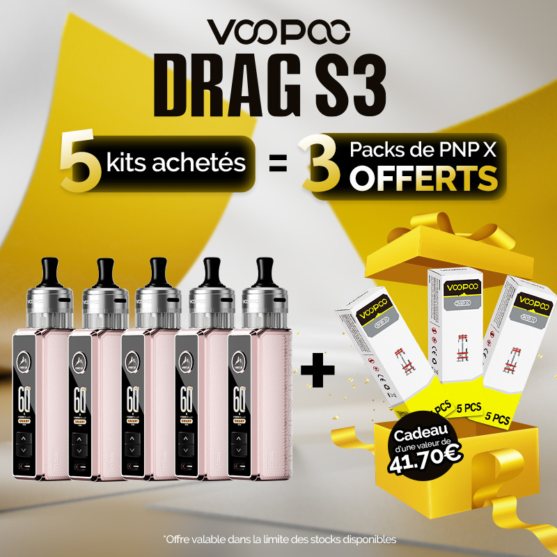 Pack Offre - Kit Pod Drag S3 - Voopoo 5+3 pack PnP-x