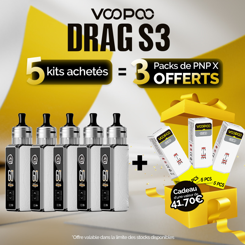 Pack Offre - Kit Pod Drag S3 - Voopoo 5+3 pack PnP-x