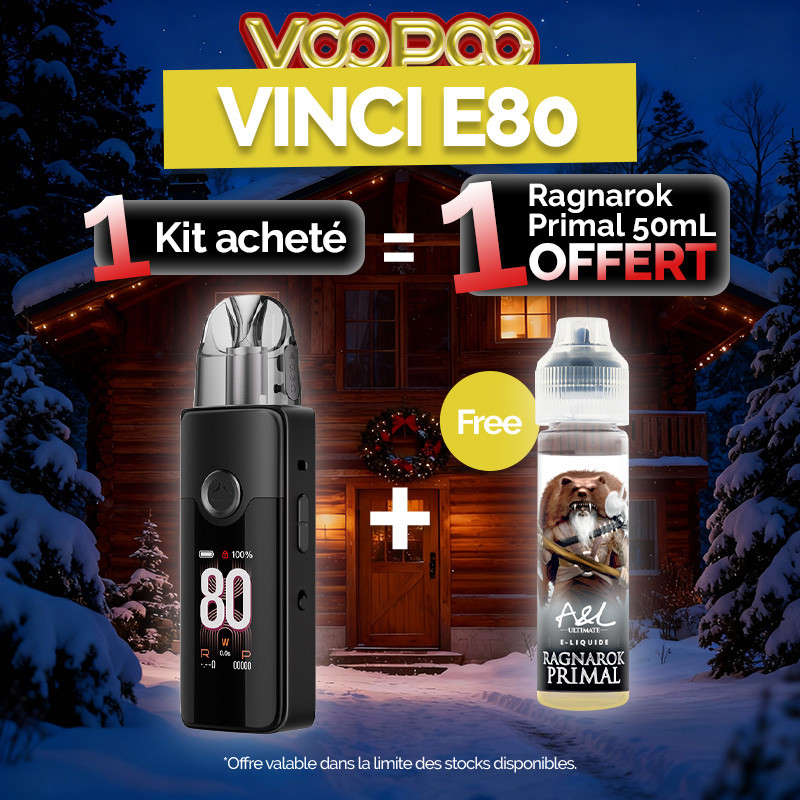 Pack Offre - Kit Pod Vinci E80 3000mAh – Voopoo 1+1 Ragnarok Primal 50ml