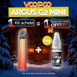 Pack Offre - Kit Pod Argus G2 Mini 1200mAh - Voopoo (offre groupée 1+1) 1+1 Ragnarok 10ml