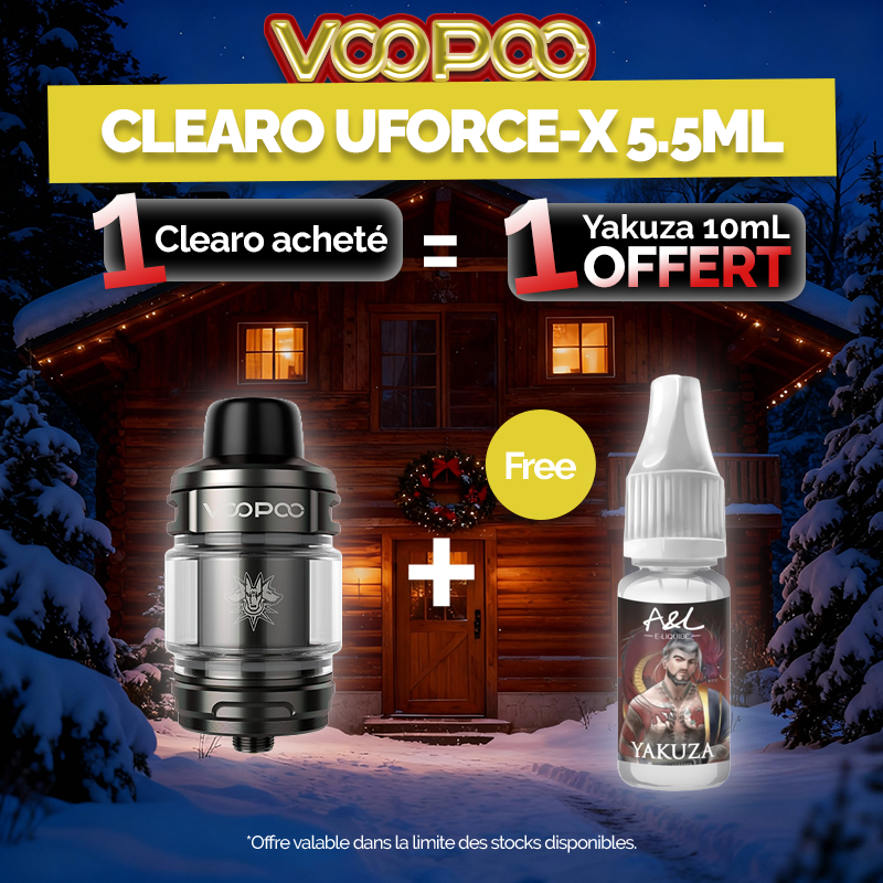 Pack Offre - Clearomiseur Uforce-X 5.5ml - Voopoo 1+1 Yakuza 10ml