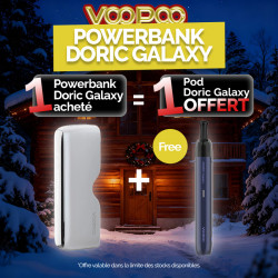 Pack Offre - Powerbank Doric Galaxy 1800mAh - Voopoo 1+1 Pen Doric Galaxy