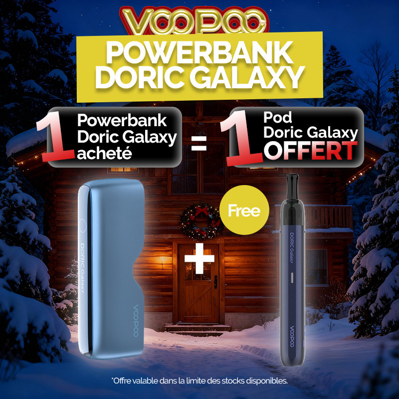 Pack Offre - Powerbank Doric Galaxy 1800mAh - Voopoo 1+1 Pen Doric Galaxy