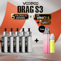 Pack Offre - Kit Pod Drag S3 avec PnP-X MTL - Voopoo 5+1 Vinci S+1 Just 50ml