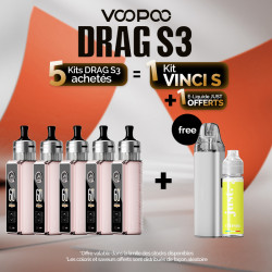 Pack Offre - Kit Pod Drag S3 avec PnP-X MTL - Voopoo 5+1 Vinci S+1 Just 50ml