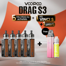 Pack Offre - Kit Pod Drag S3 avec PnP-X MTL - Voopoo 5+1 Vinci S+1 Just 50ml