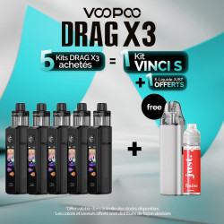 Pack Offre - Kit Pod Drag X3 avec PnP-X DTL - Voopoo 5+1 Vinci S+1 Just 50ml