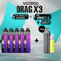 Pack Offre - Kit Pod Drag X3 avec PnP-X DTL - Voopoo 5+1 Vinci S+1 Just 50ml