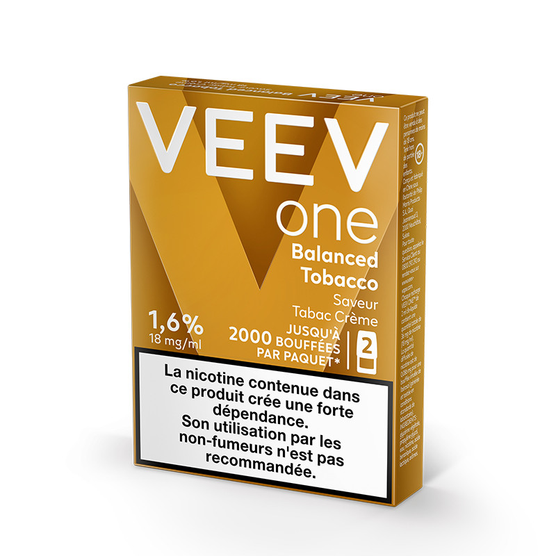 Paquet de 2 Pods pré-remplis Veev One Balanced Tobacco - Veev (pack de 5)