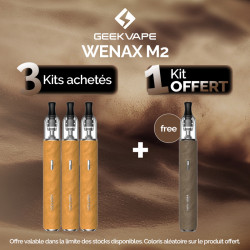 Pack Offre - Kit Pod Wenax M2 1200mAh - Geekvape (Leather Version) 3+1