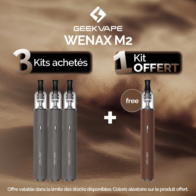 Pack Offre - Kit Pod Wenax M2 1200mAh - Geekvape (Leather Version) 3+1