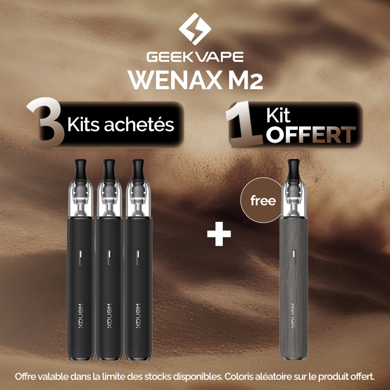 Pack Offre - Kit Pod Wenax M2 1200mAh - Geekvape (Leather Version) 3+1