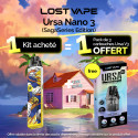 Pack Offre - Kit Pod Ursa Nano 3 1200mAh - Lost Vape (SagaSeries Edition) 1+1 pack de cartouches