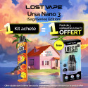 Pack Offre - Kit Pod Ursa Nano 3 1200mAh - Lost Vape (SagaSeries Edition) 1+1 pack de cartouches
