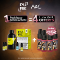Pack Offre - Pack 500ml Base DIY Mix&Go 50/50 - PURE 1+4 Luna 10ml