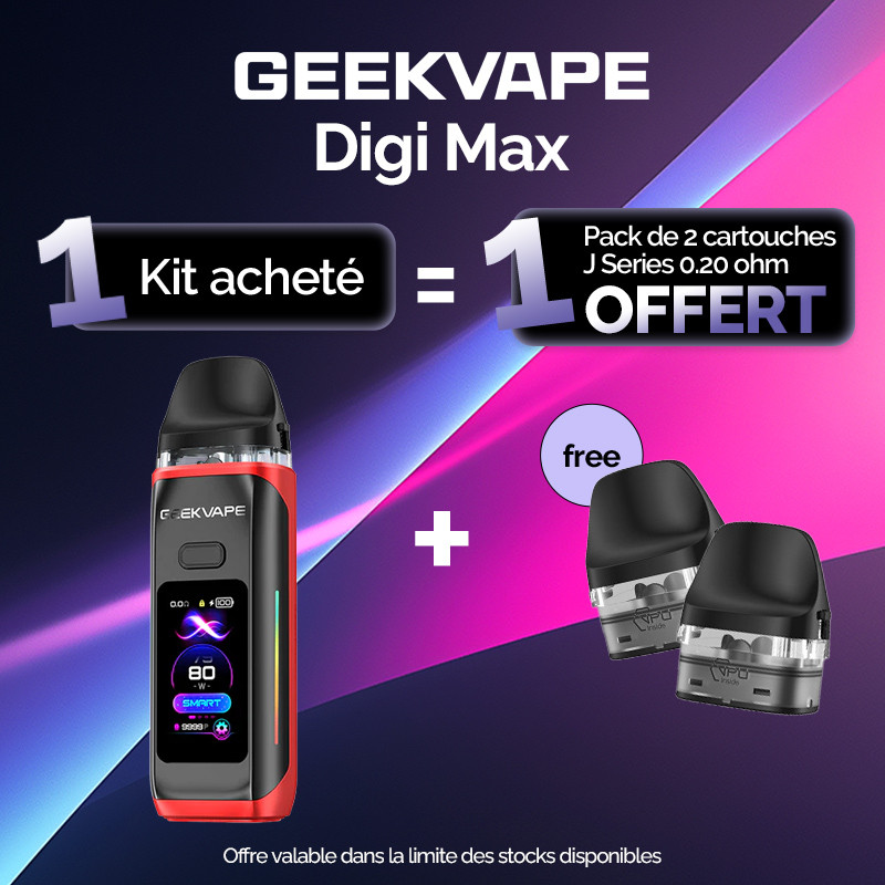 Pack Offre - Kit Pod Digi Max 3000mAh - Geekvape 1+1 pack de cartouches