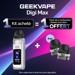Pack Offre - Kit Pod Digi Max 3000mAh - Geekvape 1+1 pack de cartouches